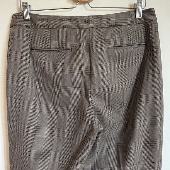 Talbots Signature Dress Pants Brown Plaid Straight Leg Trousers Sz 8 Career Wear - Picture 10 of 11